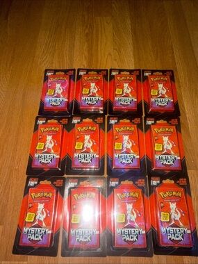 Lot Of 12NEW SEALED 2025 Pokemon Mystery Pack Mewtwo Possible Vintage Chase Pack